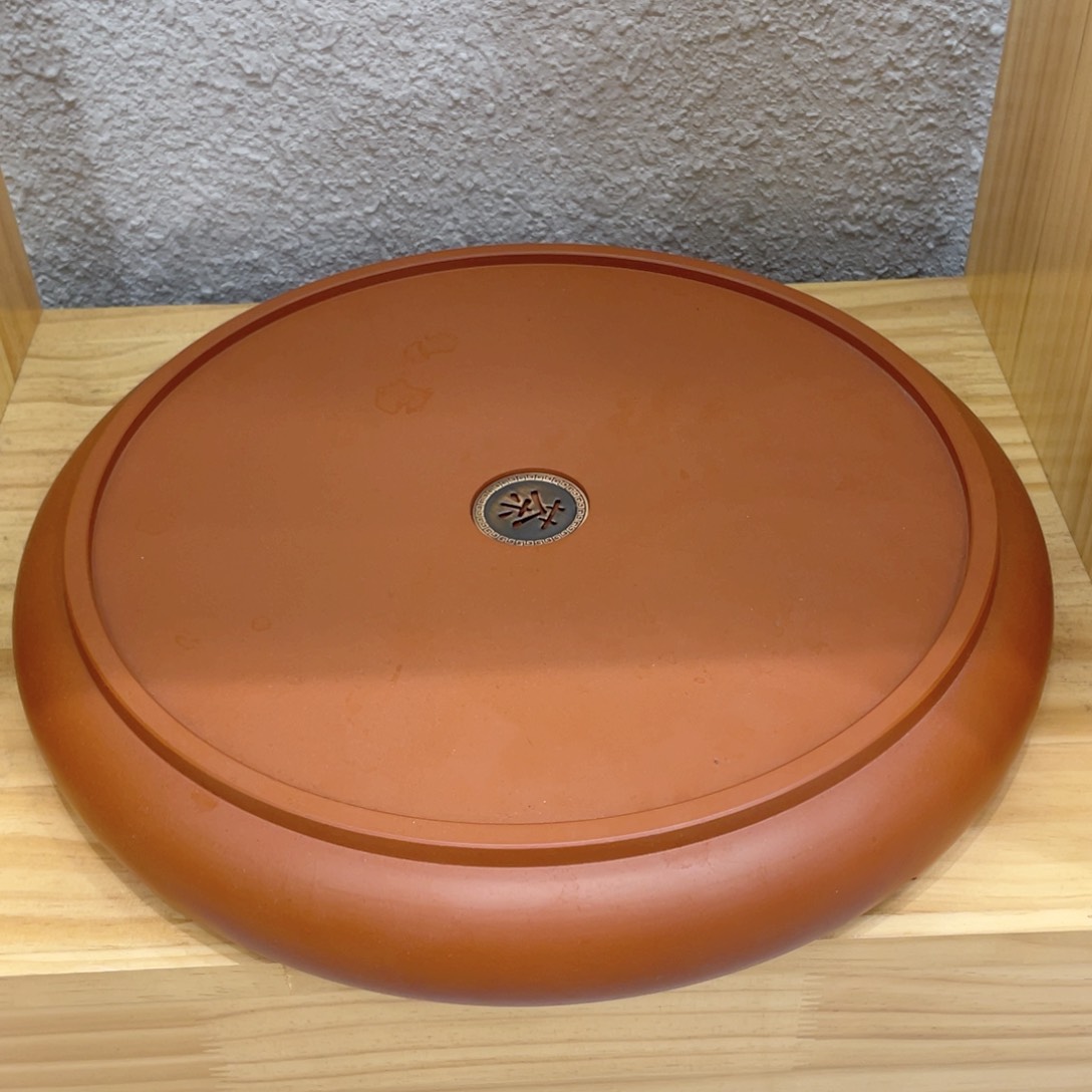 茶壶紫砂14寸带下水茶盘，全品一套