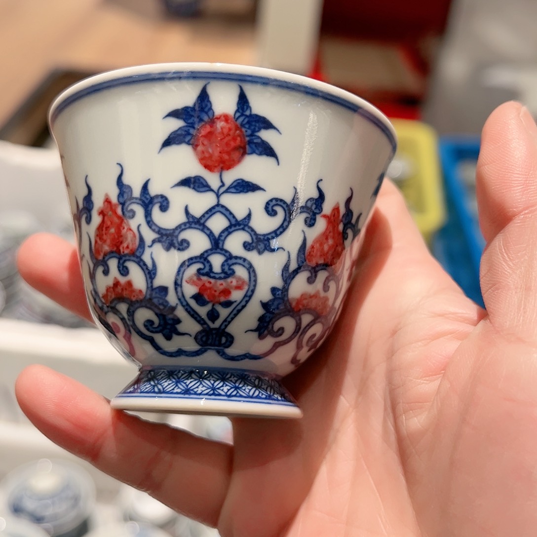 微瑕臻玉古坊原矿青花釉里红