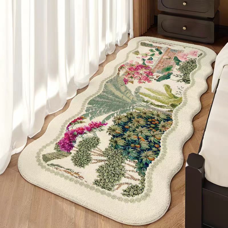 法式复古南洋风卧室地毯房间床边毯2025新款轻奢高级感地垫床边垫