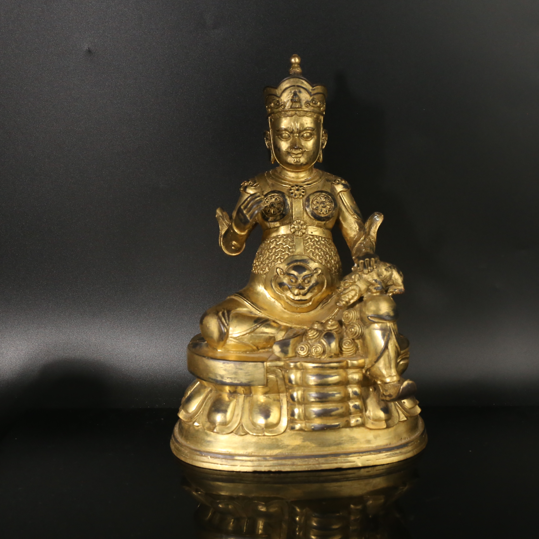 十九世纪铜财宝天王像【华豫之门】ALW251216023