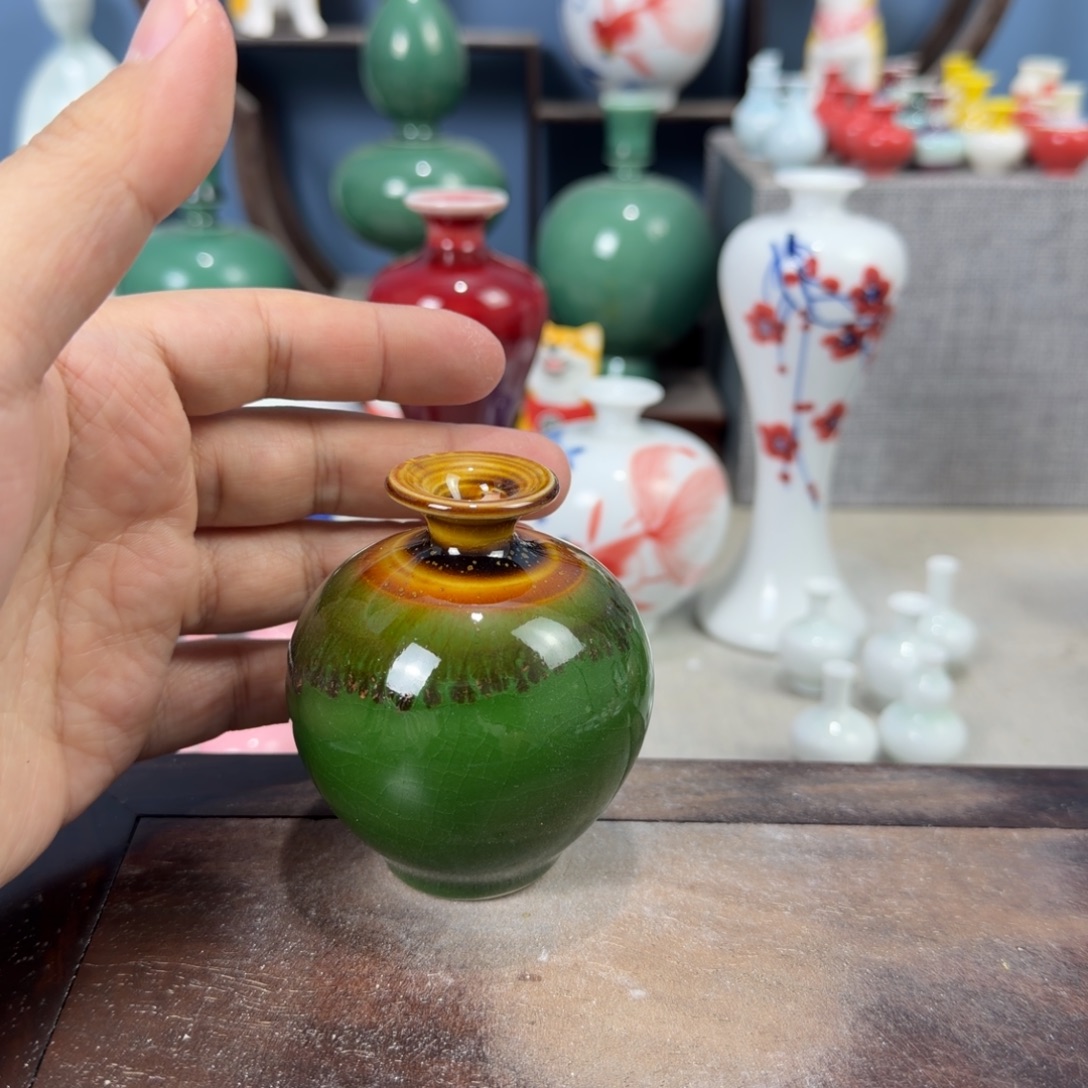 陶瓷手工小花器摆件