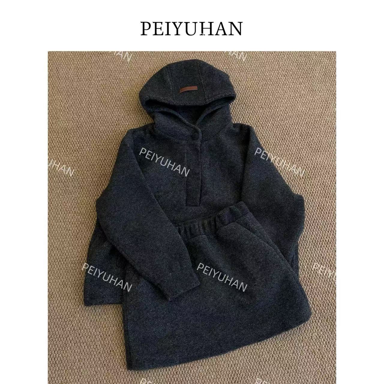 PEIERNA佩佩JA 【卫衣半裙套装】两件套套装 V8660 6116287时尚连帽