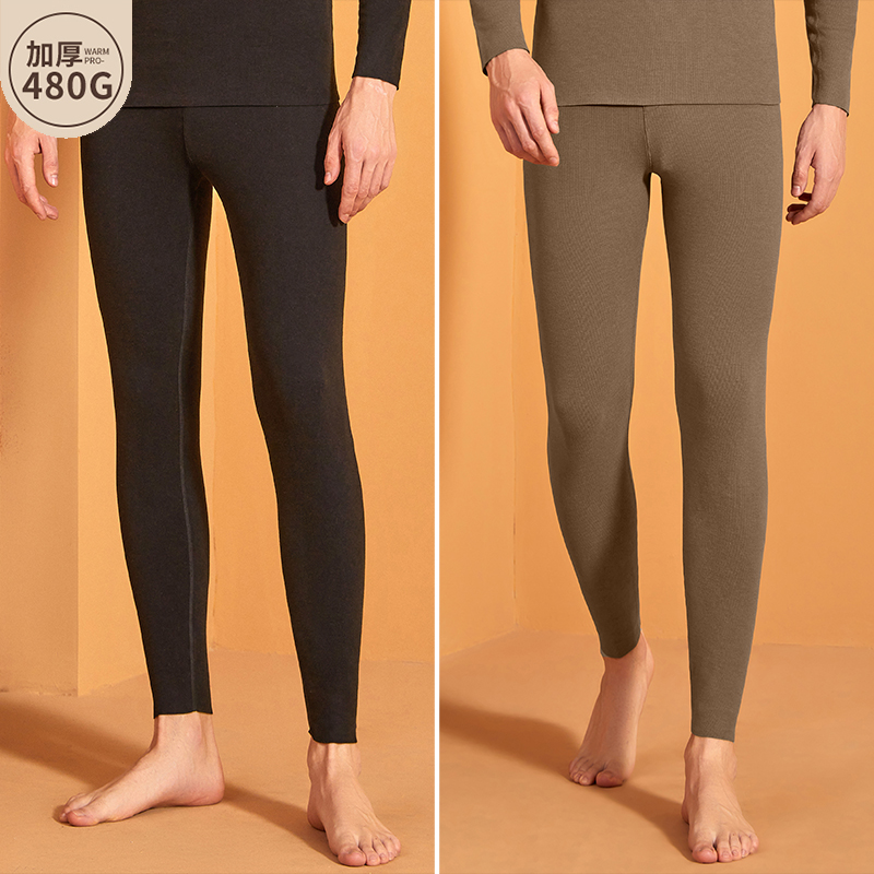 男款480g加厚德绒速暖热能打底裤 DZ035