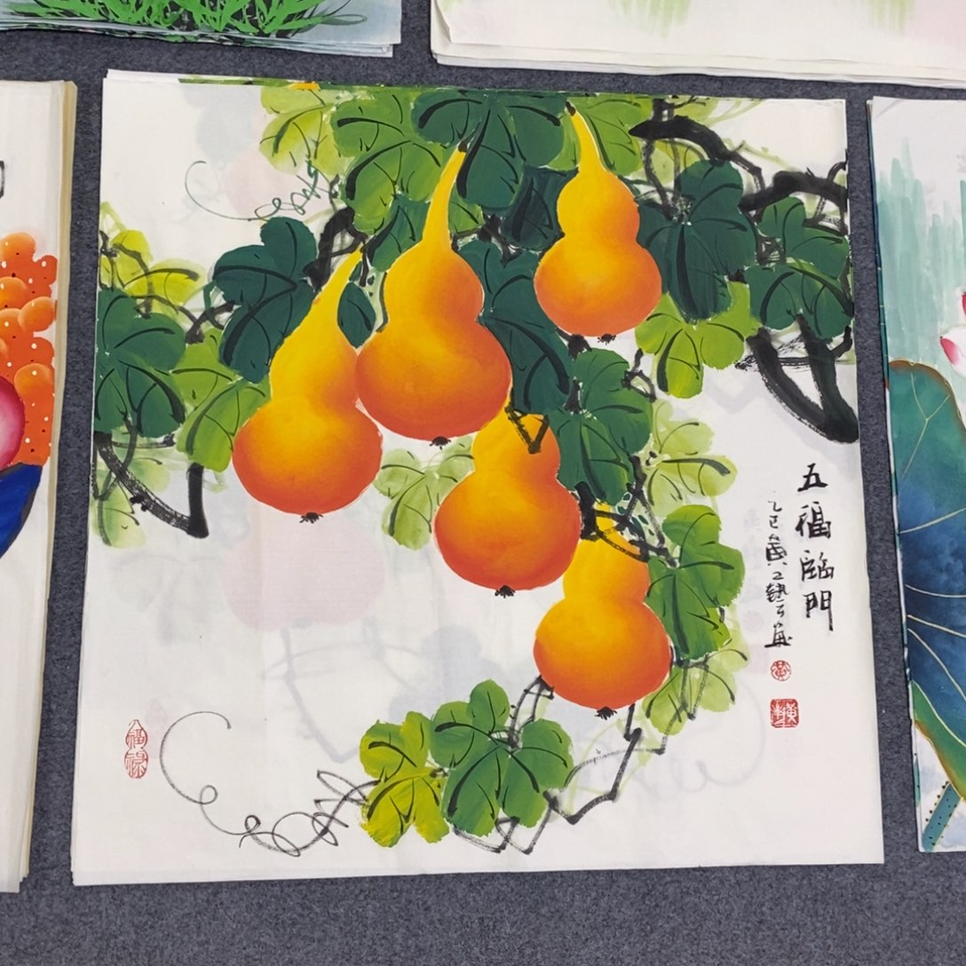 国画尺寸68✖️68精品斗方手绘画