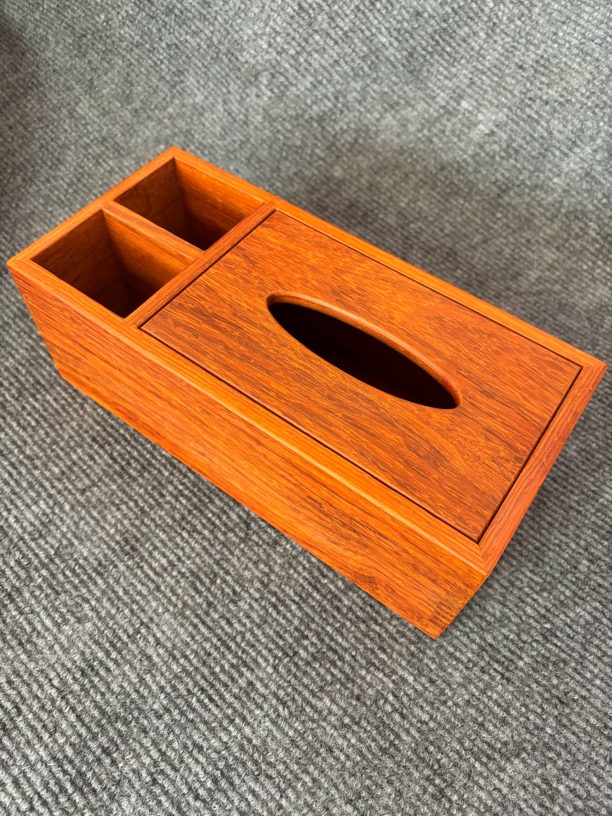邵氏紫檀材质多功能纸巾盒可收纳遥控器等26×12×9.5