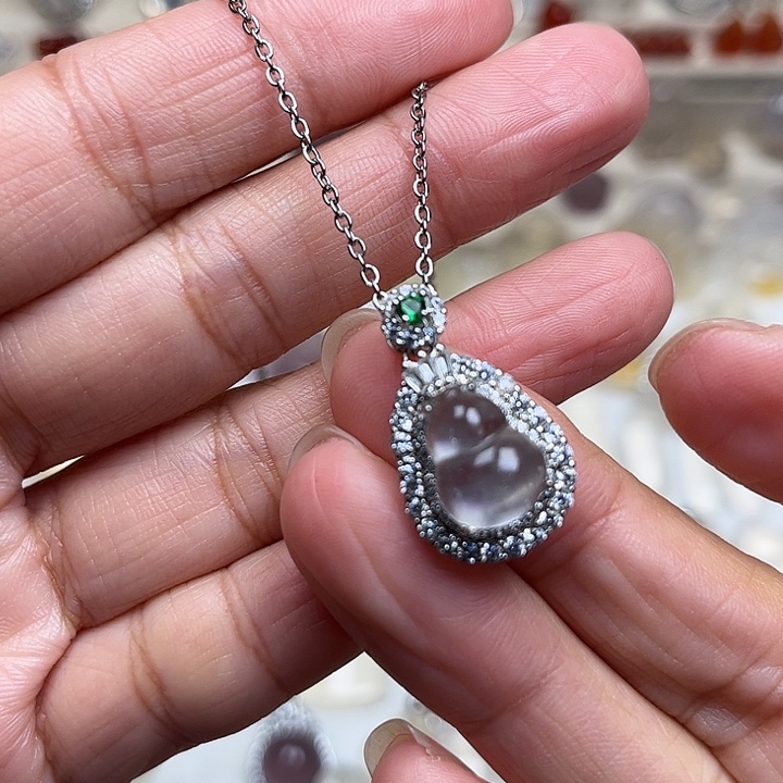 玛瑙/玉髓合金颈饰