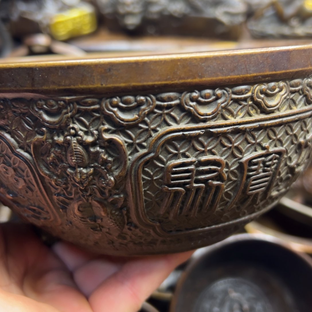 铜摆件欢迎欢迎你