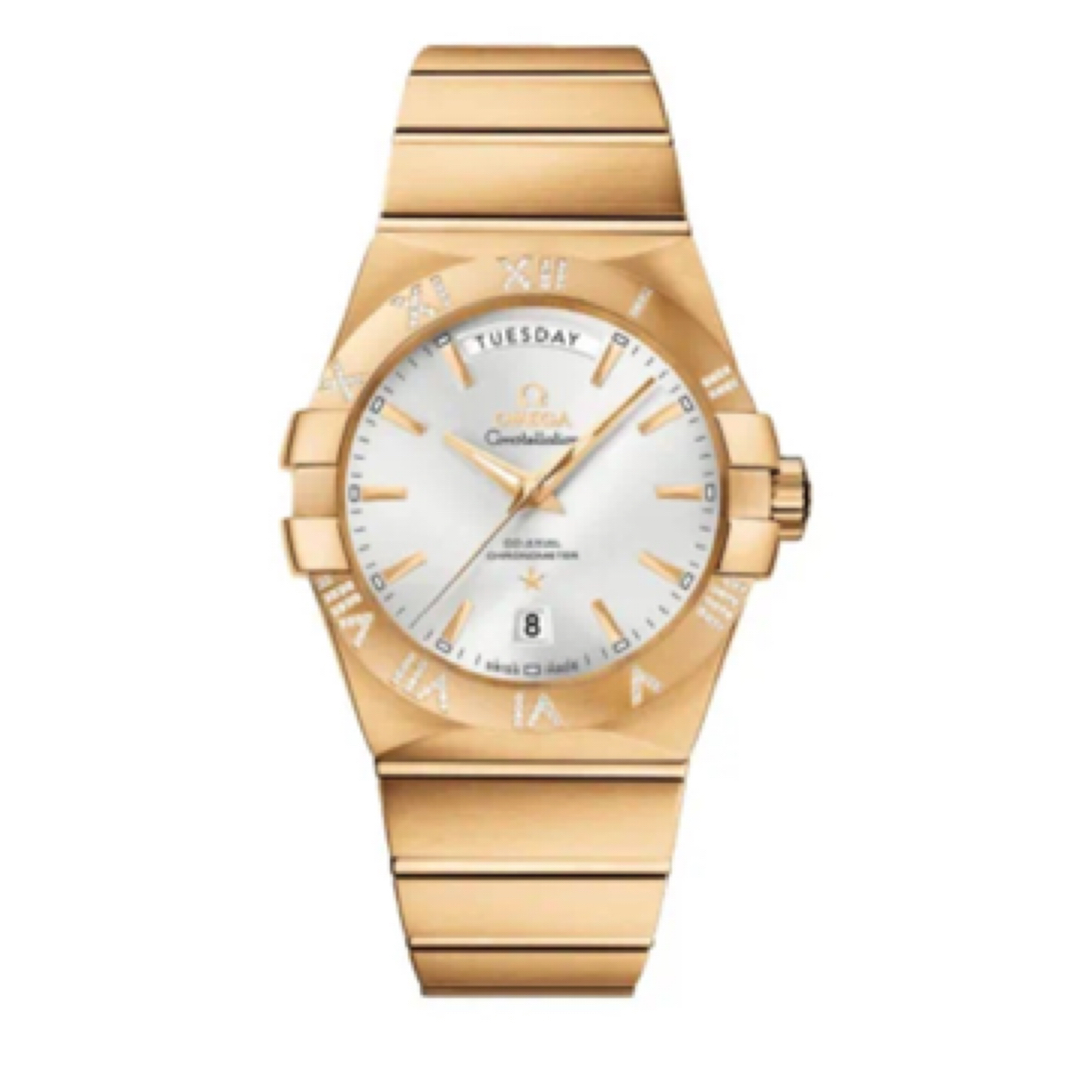 99新 Omega/欧米茄 星座男士/38mm/18k黄金/全套