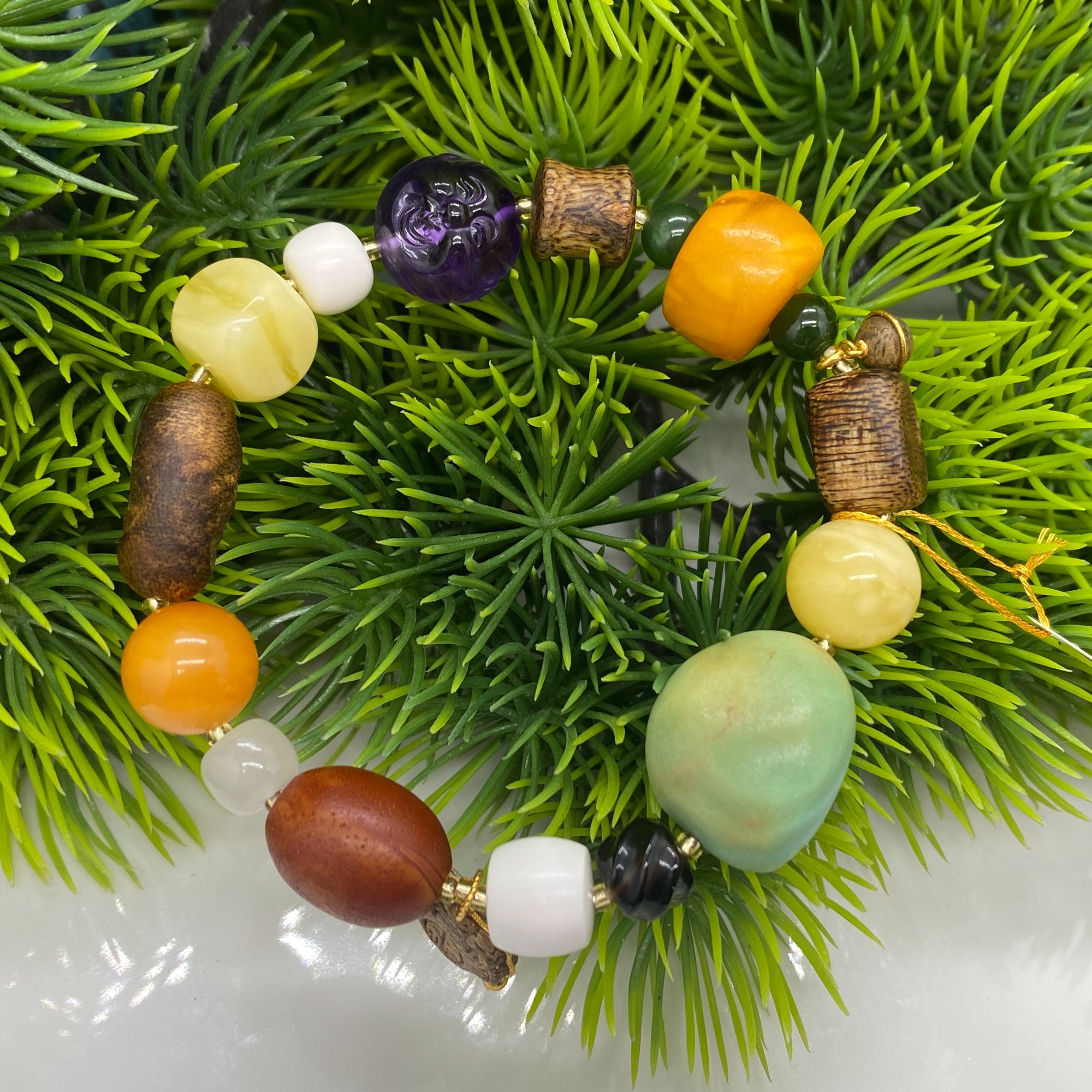 【慧子】品众珠宝气质百搭款春季限定绿松石糖豆--笑口常开