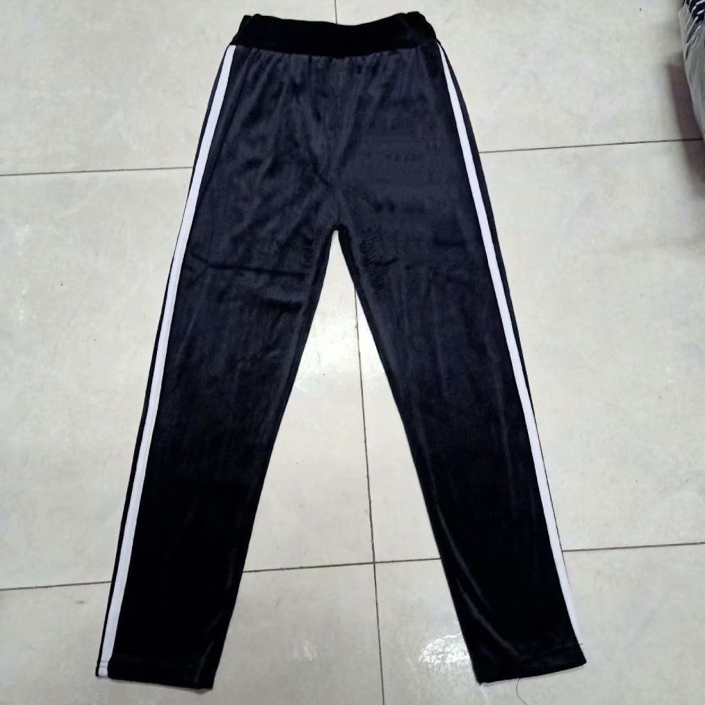 MK黑色加绒金丝绒裤（女款）