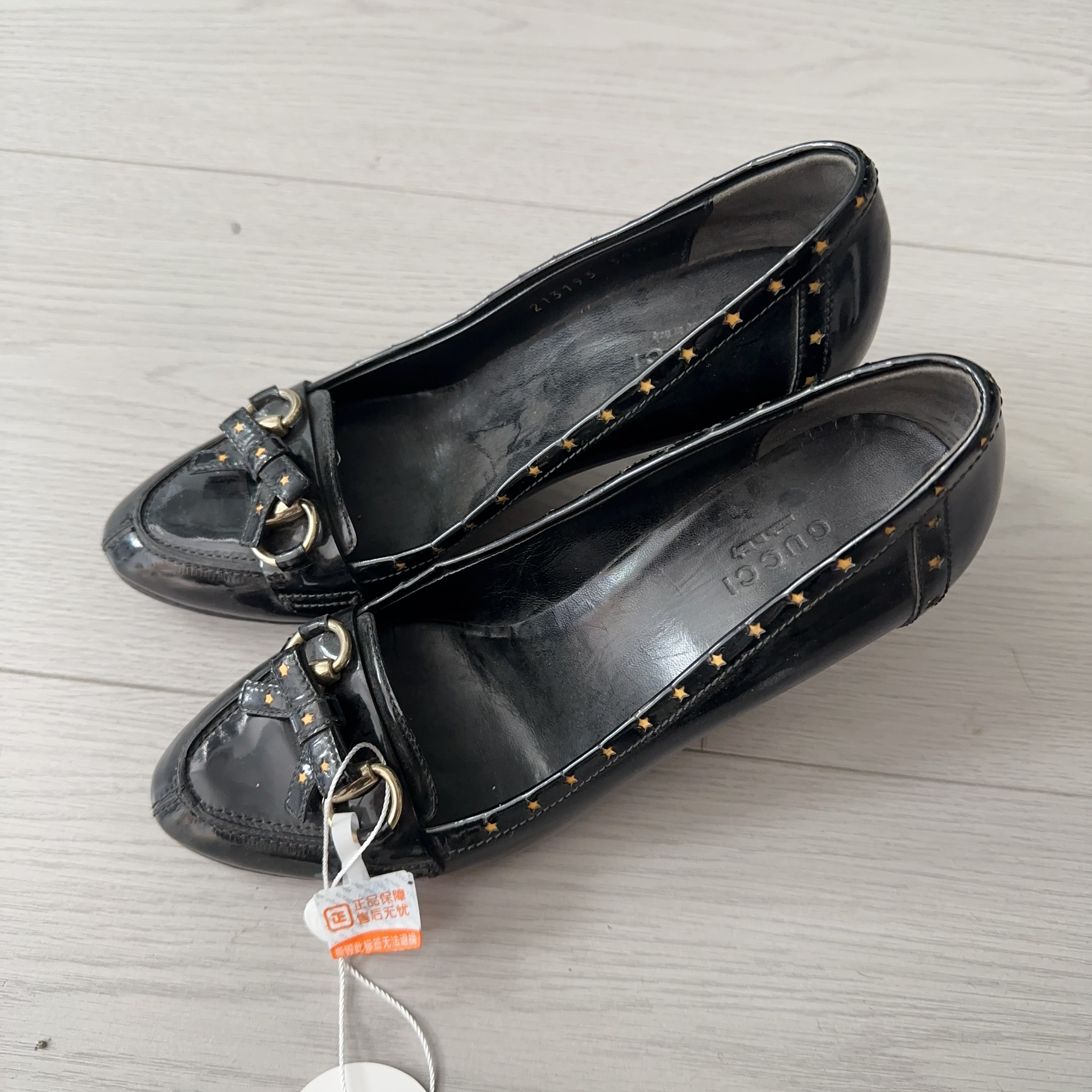 95新 GUCCI/古驰 高跟鞋35码半黑色/251202CYXYYA10