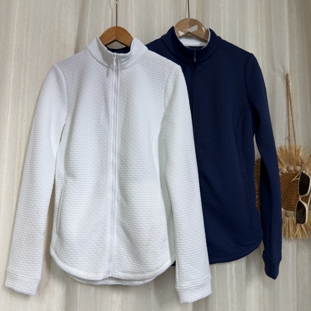 1972两色高领拉链口袋显瘦拼接卫衣