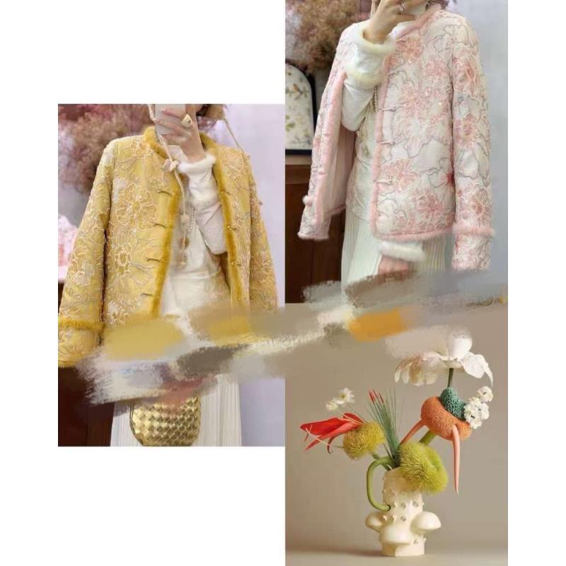 【深圳南油二姐】秋季新款中国风气质盘扣中式大外套88577