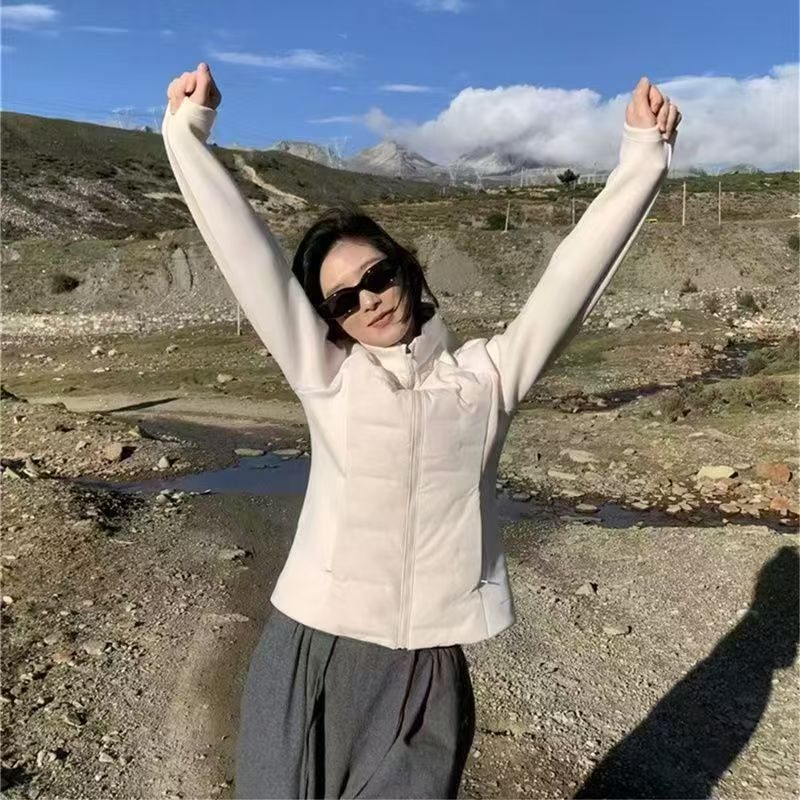 KJ889设计感休闲轻薄短款保暖立领棉服外套