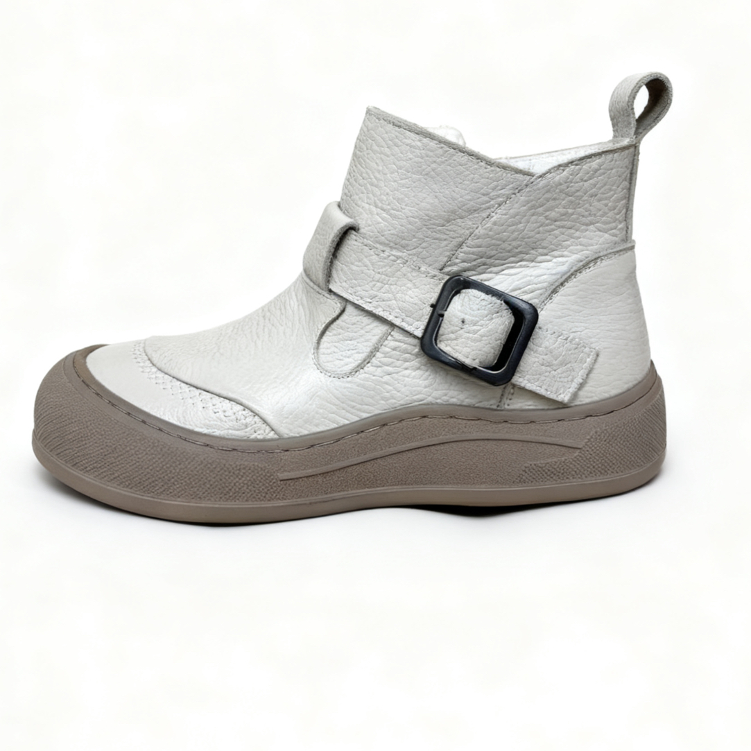 头层牛皮时尚休闲百搭潮流防滑加厚高帮秋冬加绒保暖季女鞋