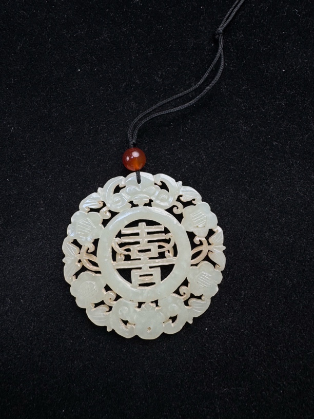 清 和田玉福禄寿喜玉佩