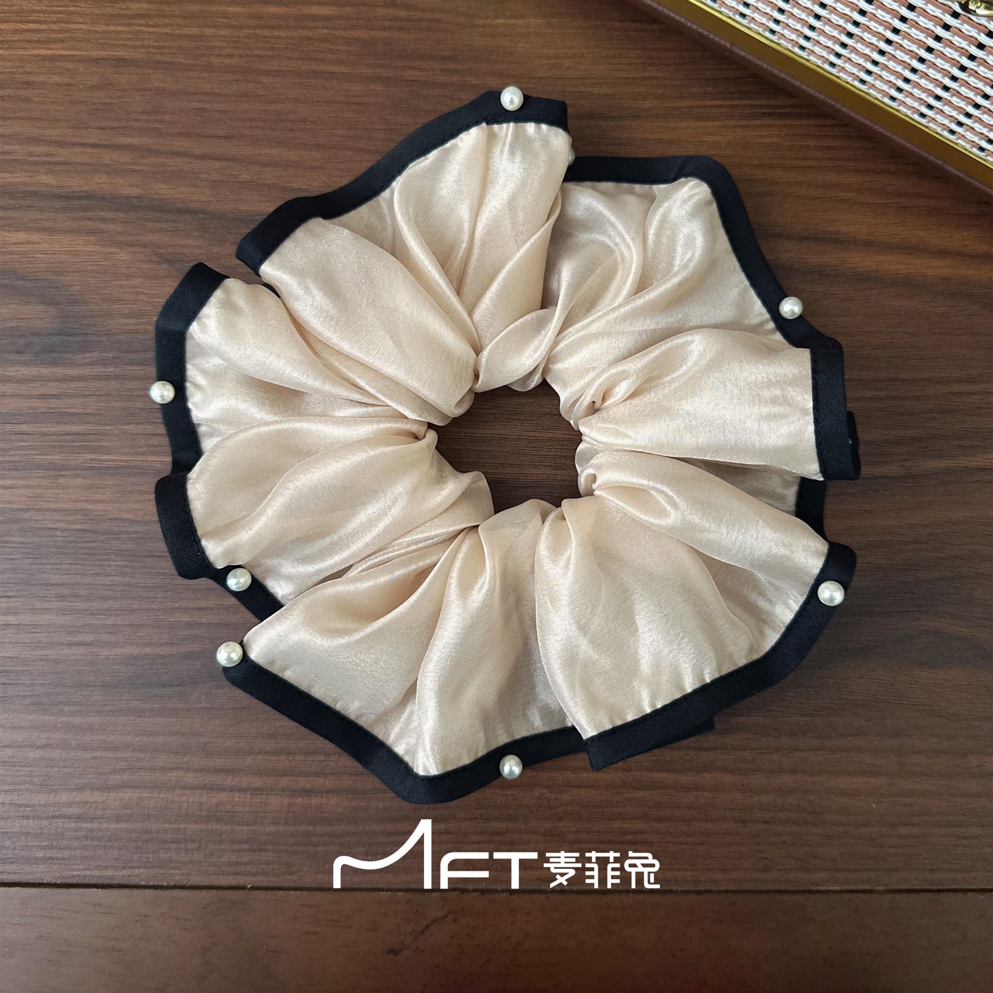 汐珠发圈法式裙摆大肠发圈韩系ins高级感发绳夏季显发量气质发饰