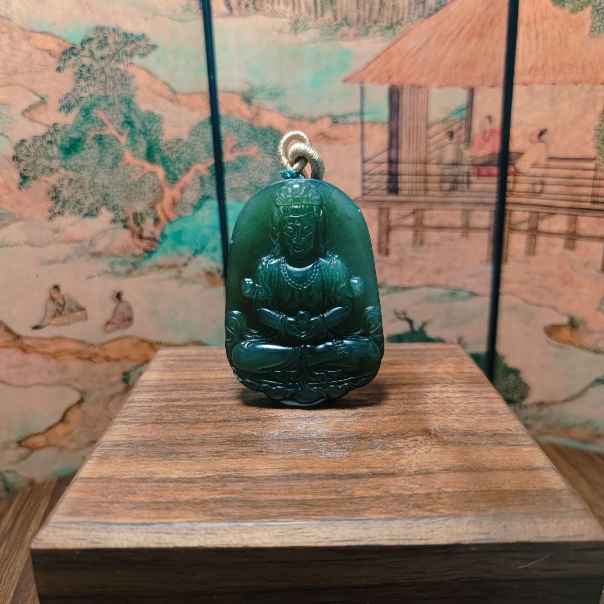 D和田玉观音吊坠0426