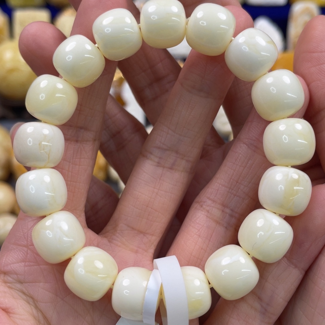 蜜蜡裸石未镶嵌琥珀蜜蜡手串卡12mm
