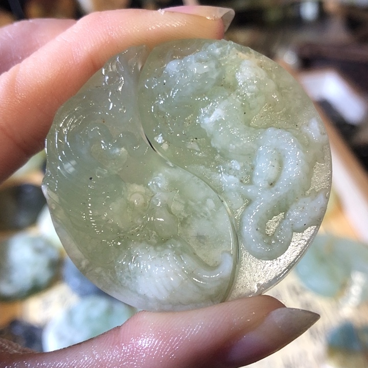 岫玉未镶嵌岫玉挂件