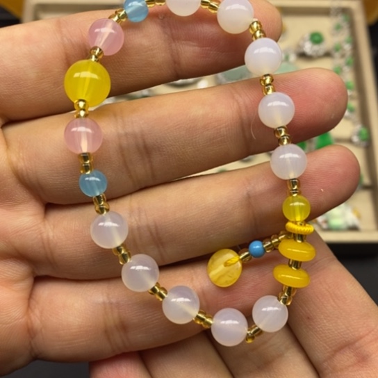 玛瑙/玉髓合金颈饰