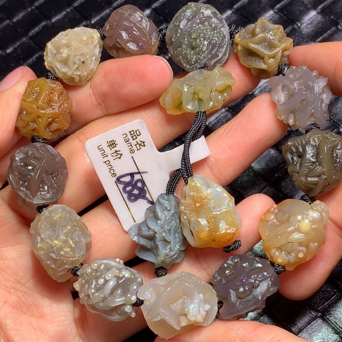 未镶嵌玛瑙/玉髓珠宝半成品