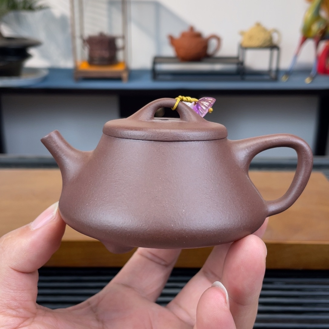 茶壶紫砂紫泥纳瓢150cc