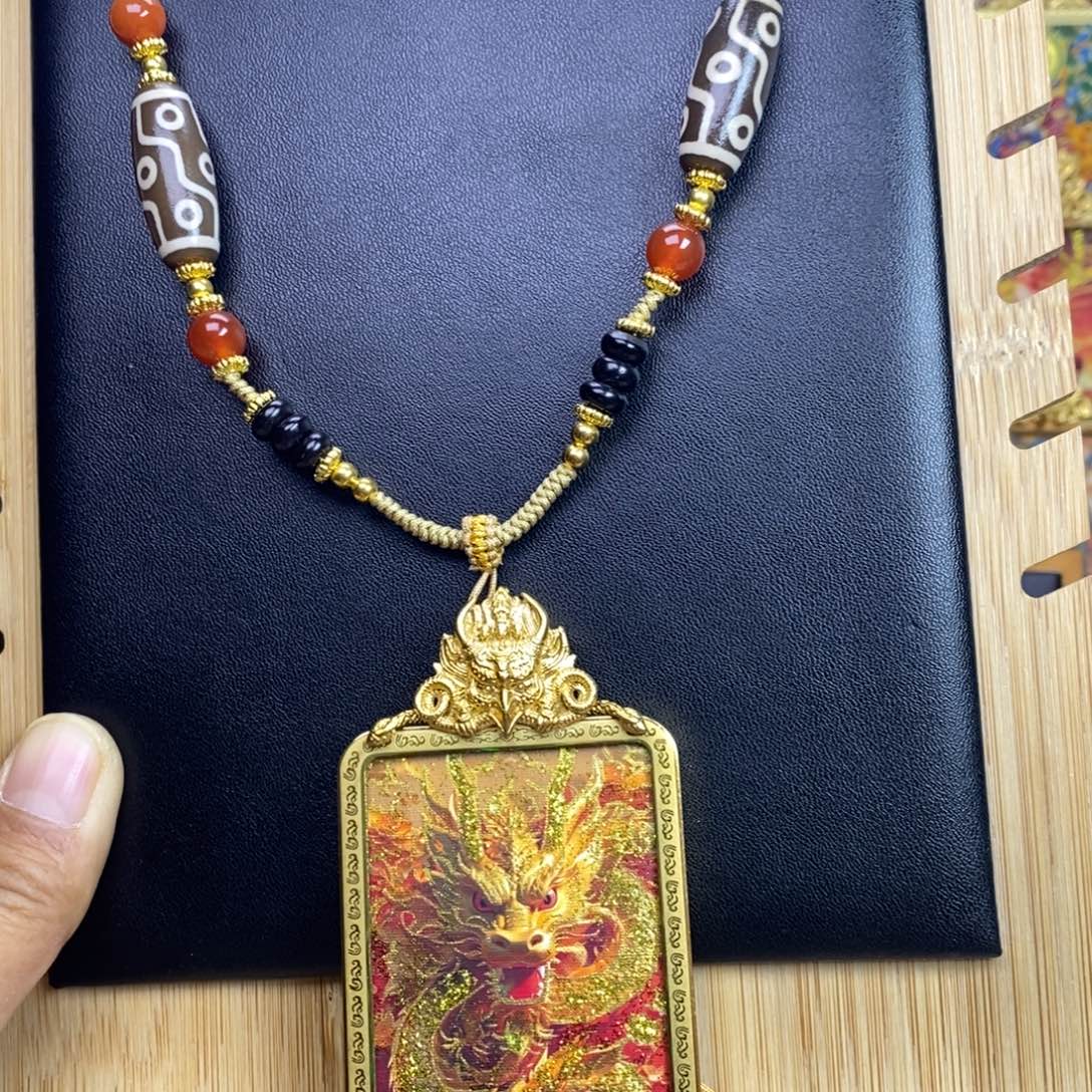 没***空吊坠手绘唐卡项链