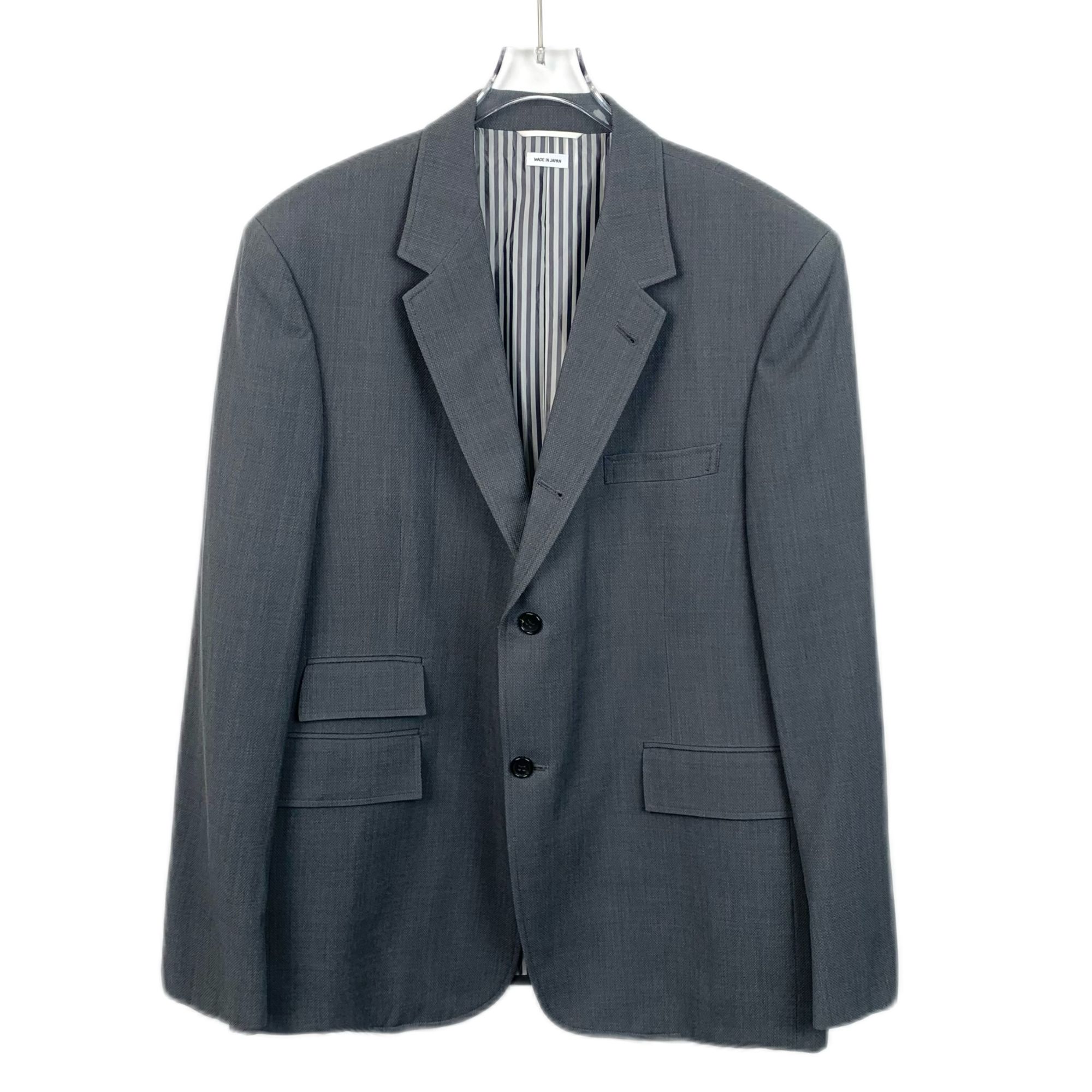 全新未使用 THOMBROWNE Q11873 灰色羊毛长袖西装外套4 L码带吊牌