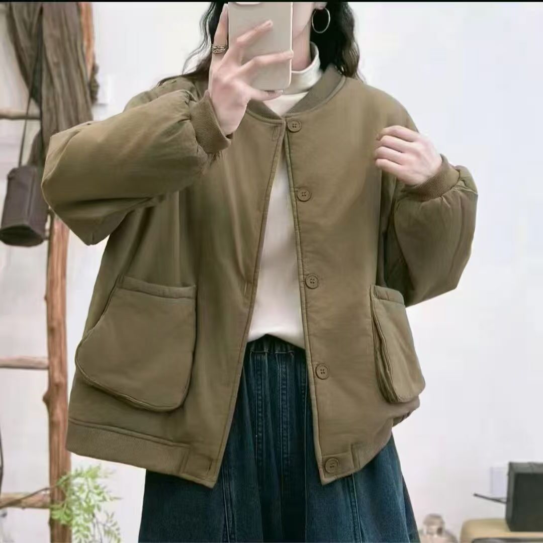 18714新款冬季加厚百搭简约棉服