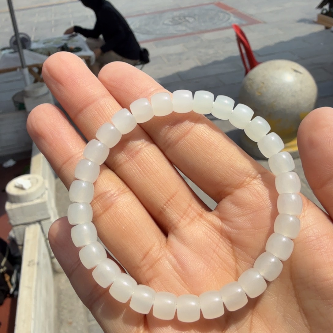 和田玉未镶嵌颈饰白玉手串姜帅多样性拍一发一