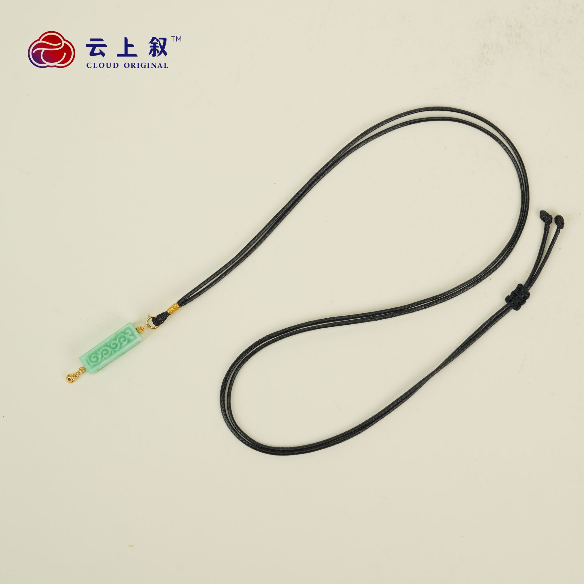 【云上叙】22 QJDXYGD273964-B 18K金翡翠柱子吊坠-多样性发其一