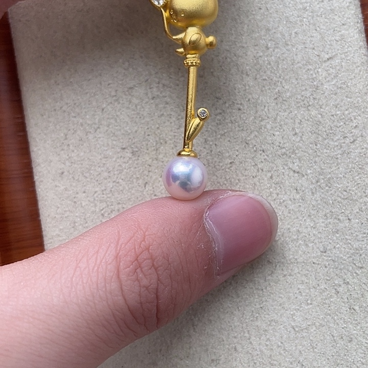 吊坠(不含链)银S925镶嵌海水珍珠