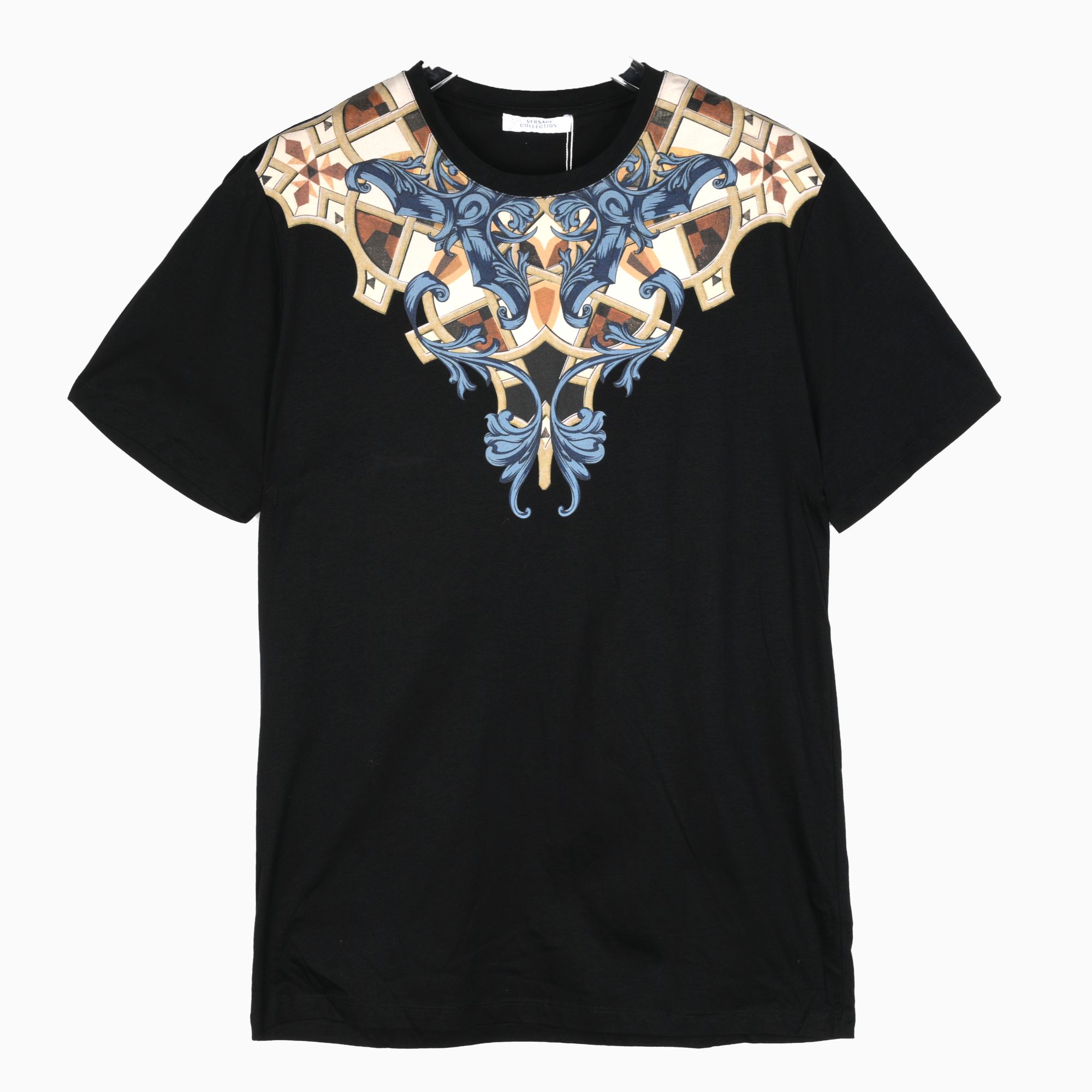 VERSACE/范思哲VC 男士时尚圆领短袖黑色T恤 V800683VJ00236V7008