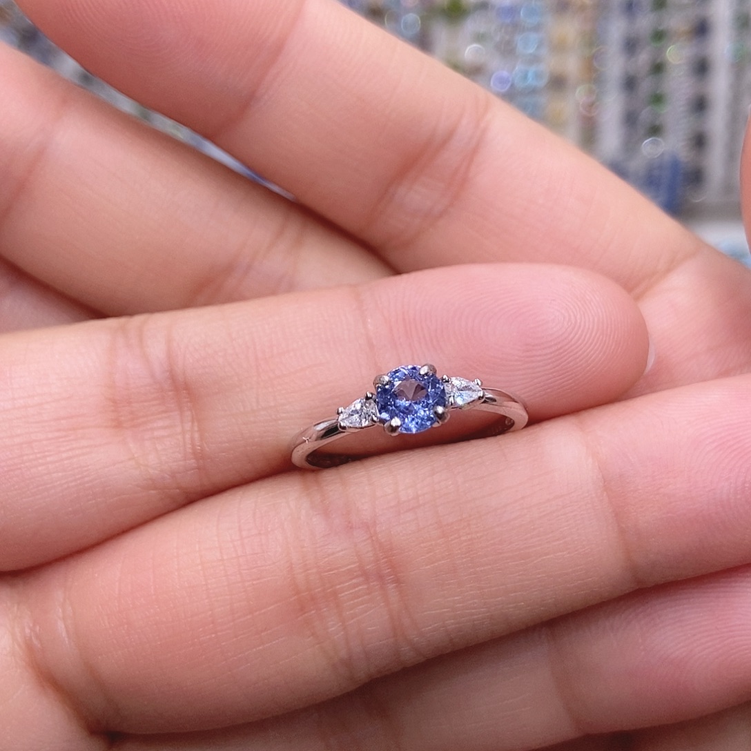 坦桑石戒指银S925镶嵌