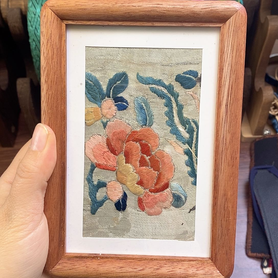 织绣老绣手工刺绣相框