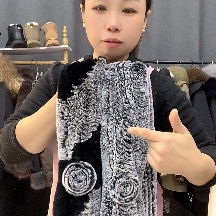 獭兔毛围巾女款新款