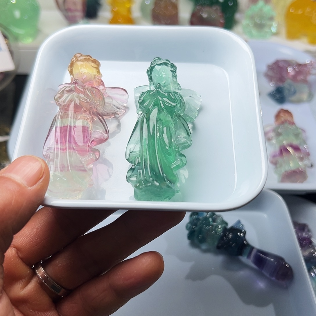 小***豆萤石未镶嵌摆件摆件