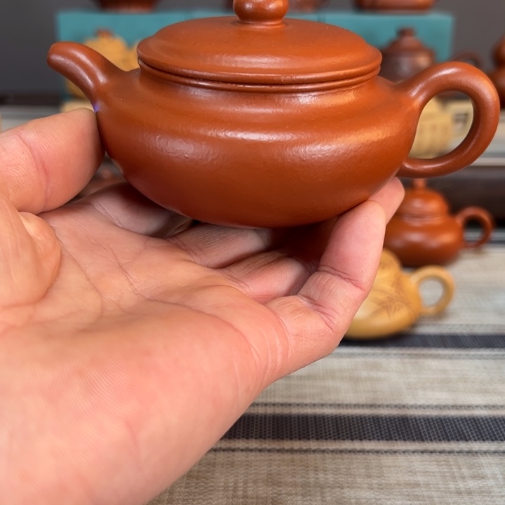 紫砂茶壶飓*全手工朱泥仿古容量180c c