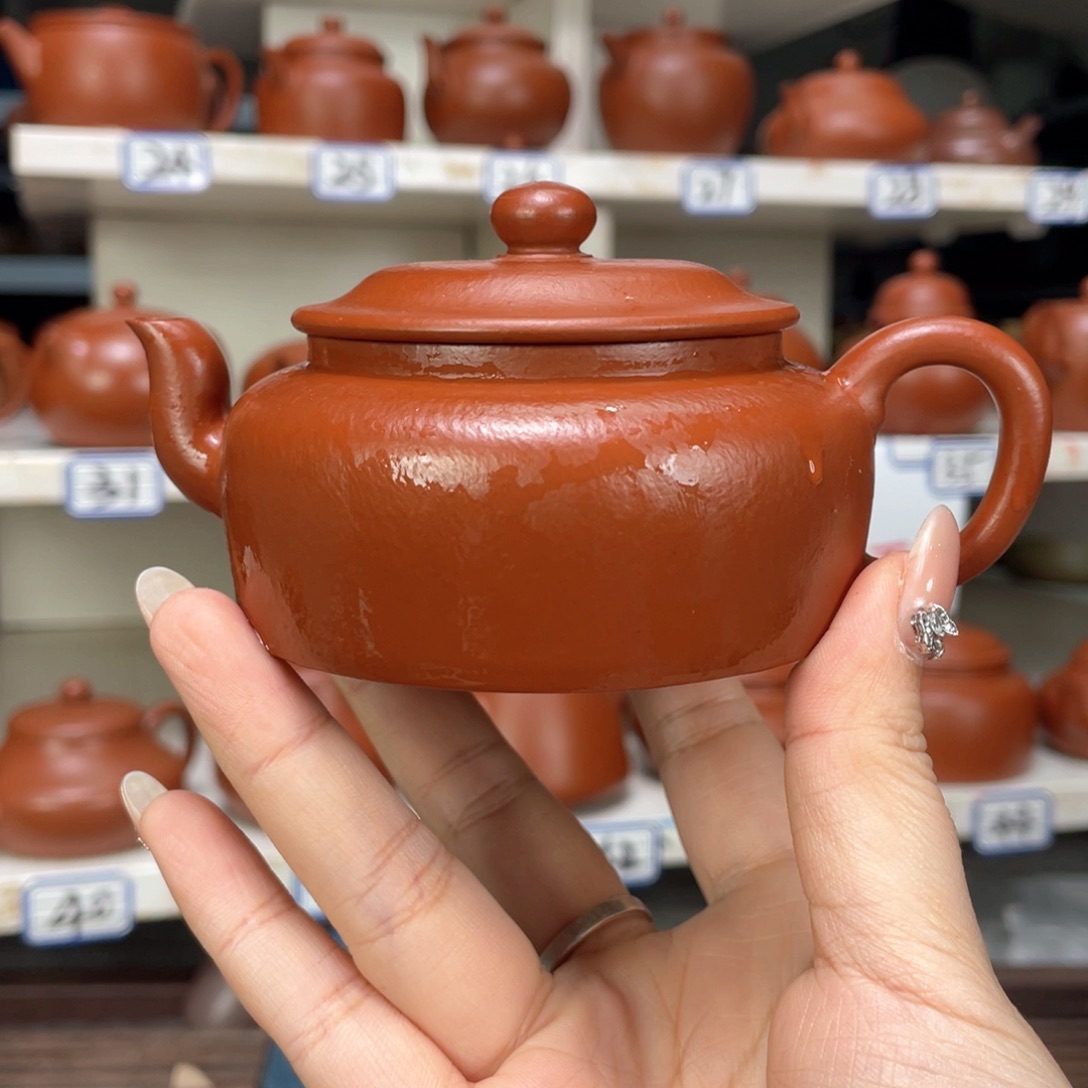 紫砂茶壶小煤窑朱泥全手150毫升