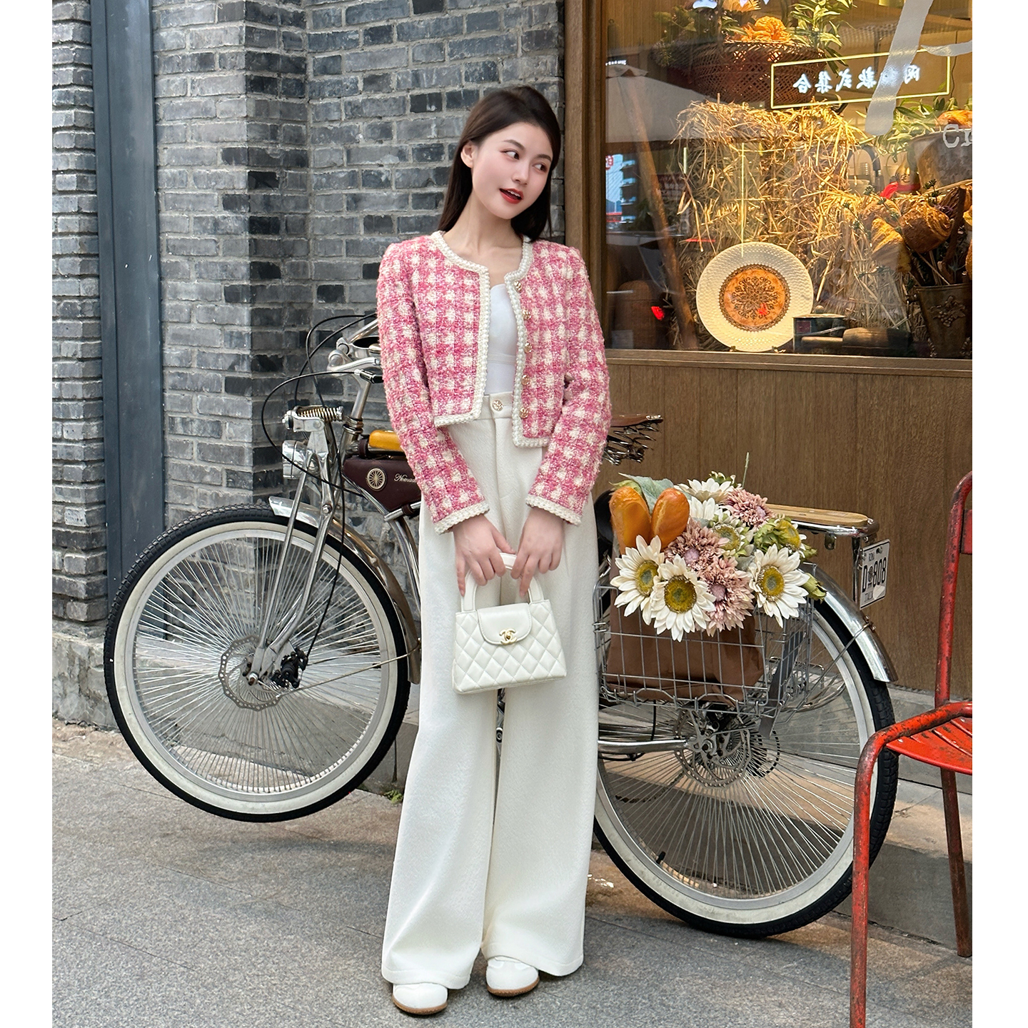 【洛黛丽雅】小娜椒小个子设计感小香风外套女短款外套时尚裤子女