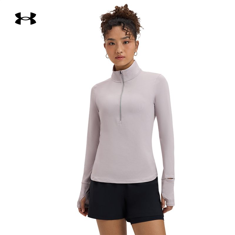 安德玛官方UA秋冬Launch Pro女子1/2拉链跑步运动长袖T恤1379349