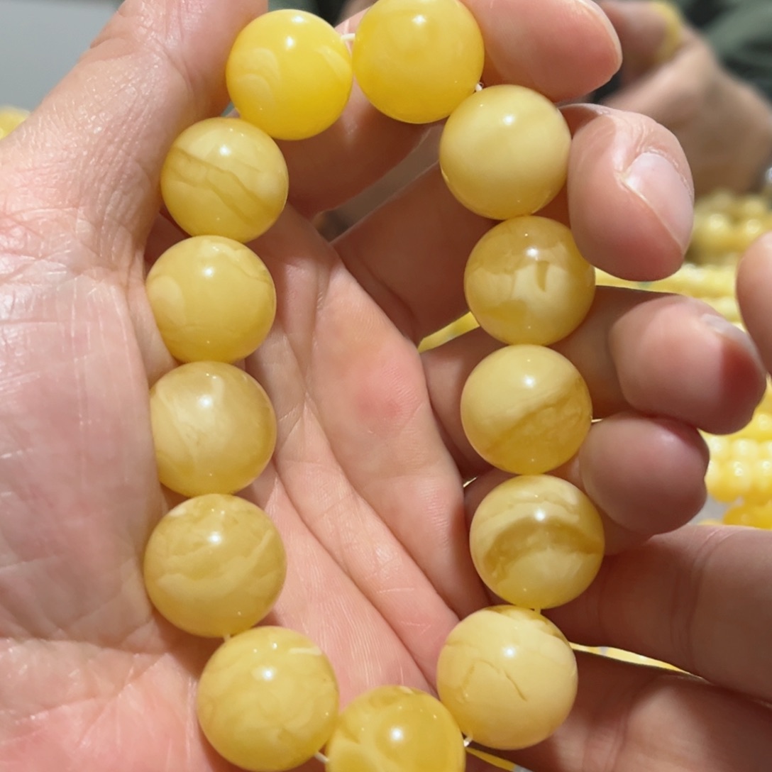 蜜蜡手串未镶嵌琥珀蜜蜡手串17mm+