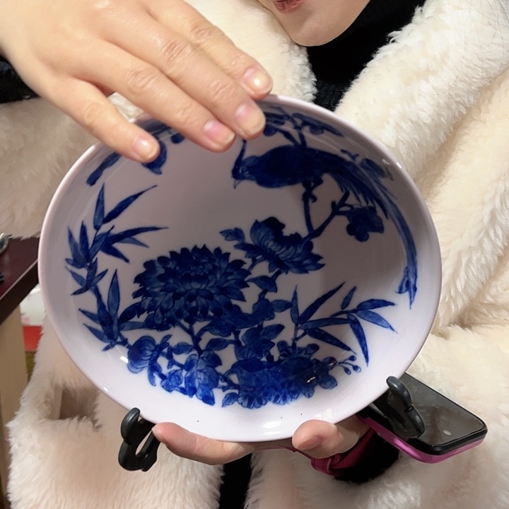 瓷片/////////直径20厘米。配支架。