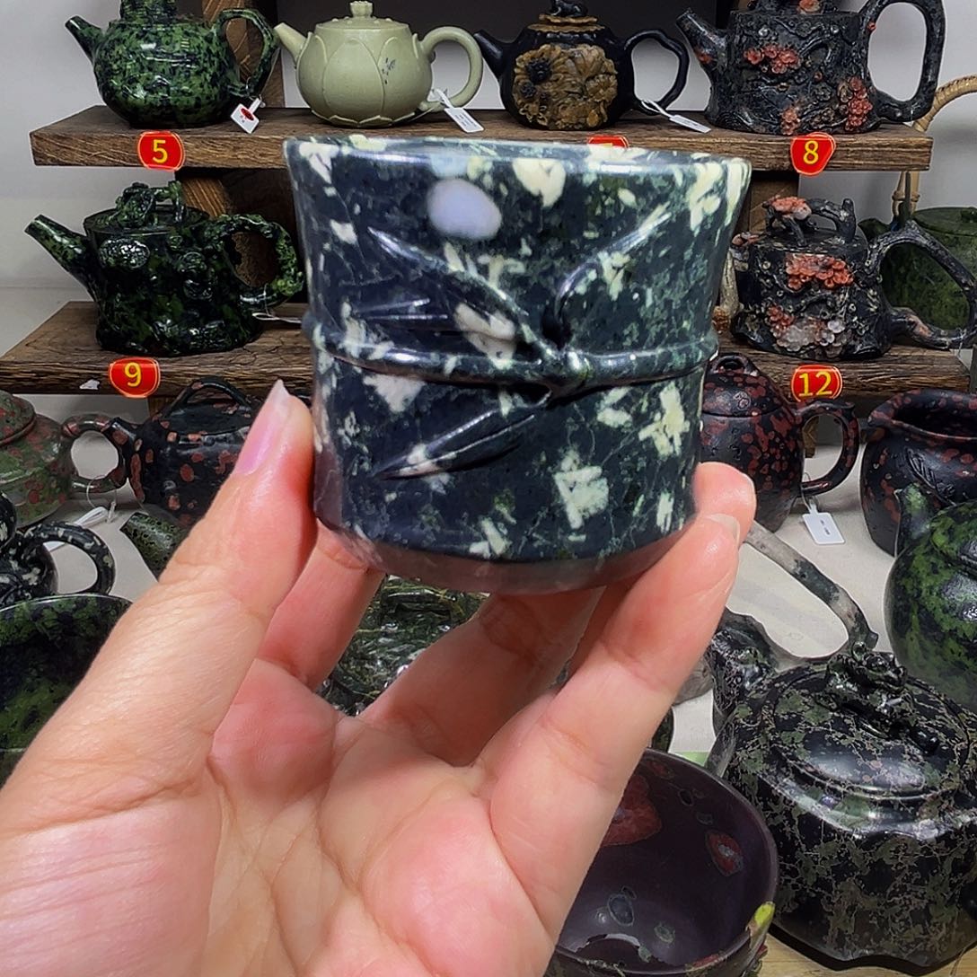 石材梅花玉安山玉竹节90c