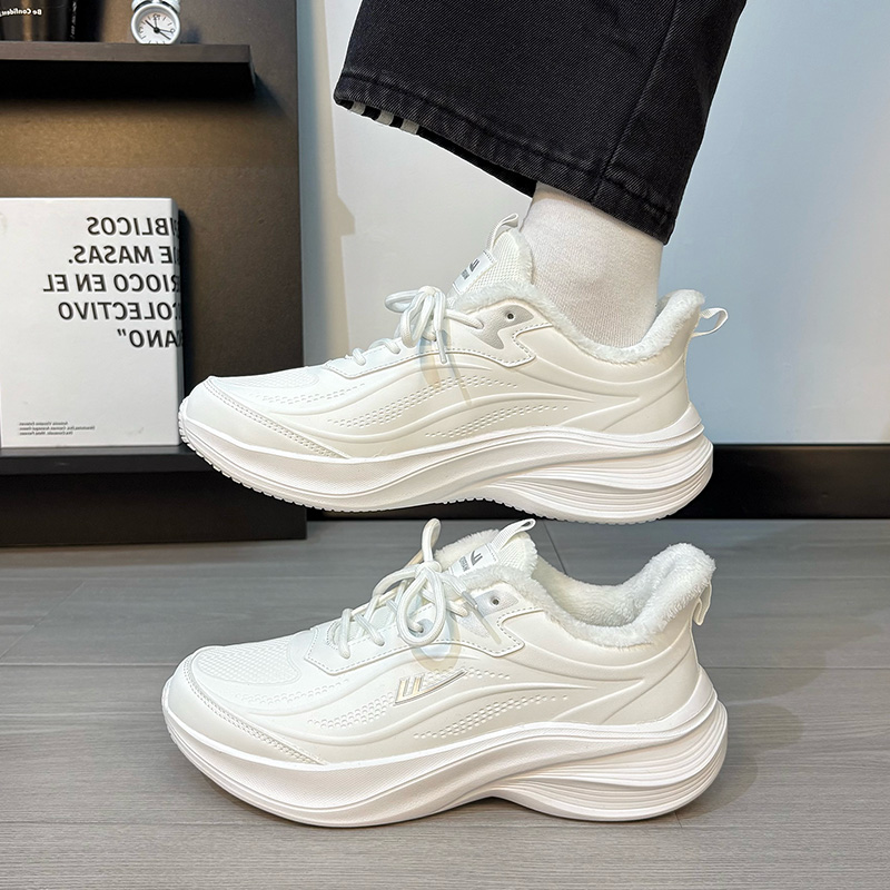 回力运动鞋男加绒加厚2025冬季新款百搭保暖轻便减震ins潮跑步鞋