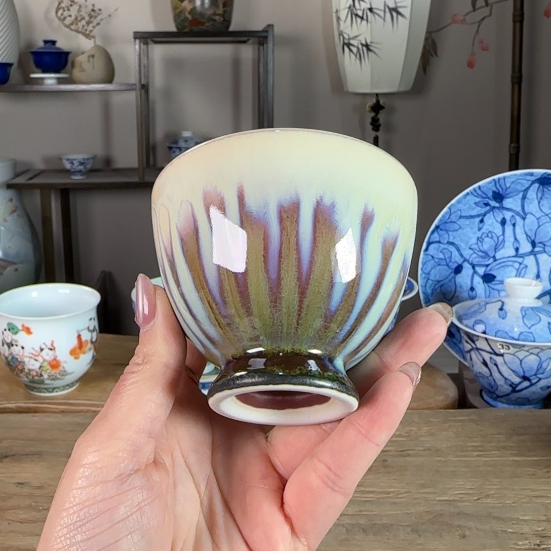 杯景德镇陶瓷柴烧多人