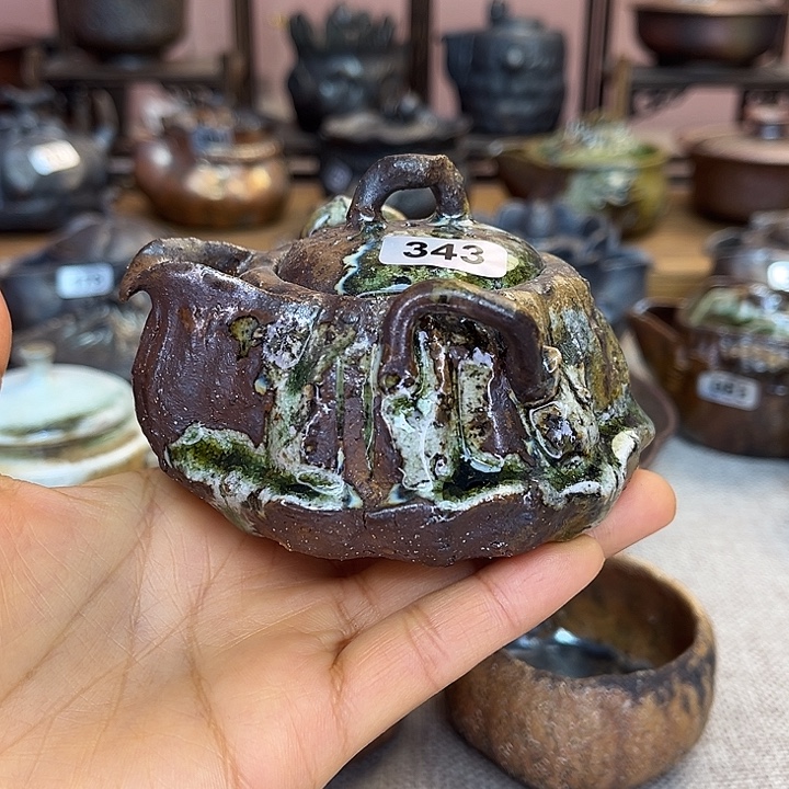 裸柴烧陶瓷手工茶器