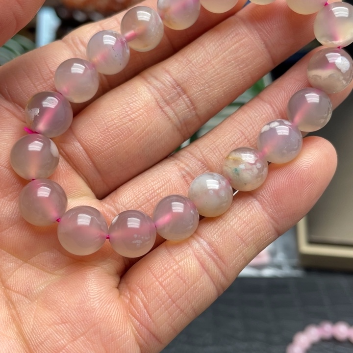 玛瑙/玉髓未镶嵌手链樱花玛瑙手链卡 10