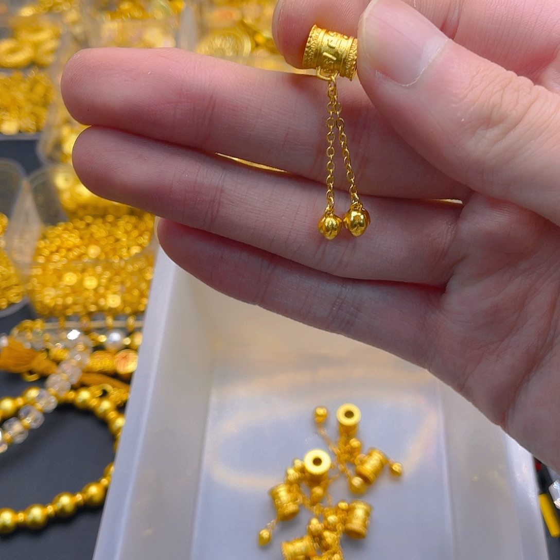 锆石铜合金六字箴言流苏1个